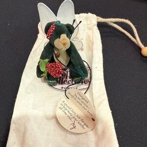 Plush collectible fairy bear titled 'Weezie Flitenfly' by Boyds Bears